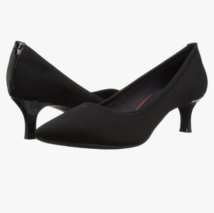 NWT Rockport Women's Total Motion Kaiya Pump 8W 8 W wide width Black elastic